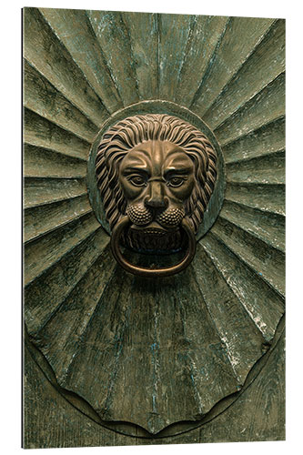 Quadro em plexi-alumínio Doorknob with lion head