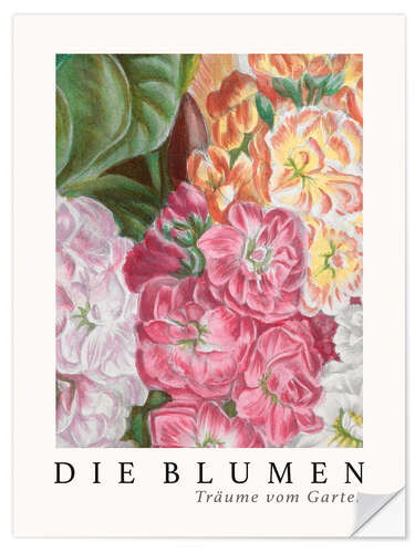 Selvklebende plakat Album Vilmorin, The Flowers VI (German)