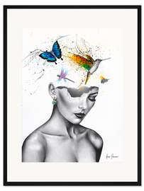 Gerahmter Kunstdruck Die Welt in ihrem Kopf