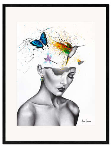 Framed art print World in her mind