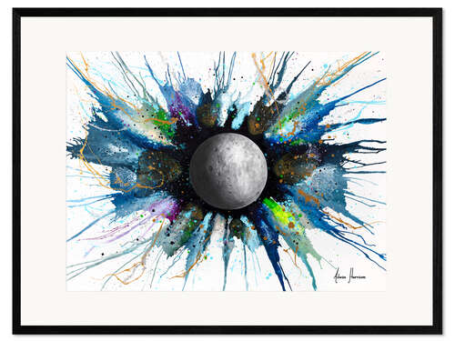 Kehystetty taidepainatus Abstract Universe  Zenith Moon