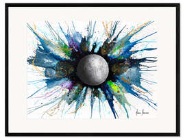 Gerahmter Kunstdruck Abstraktes Universum Zenit-Mond