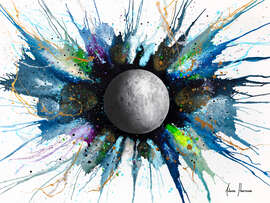 Magnettafel Abstraktes Universum Zenit-Mond