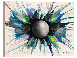 Wood print Abstract Universe  Zenith Moon