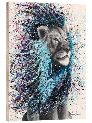 Tableau en bois Dream of a Lion