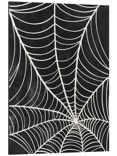 Aluminium print Halloween spider web