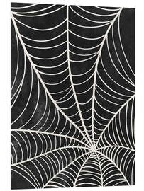 Foam board print Halloween spider web