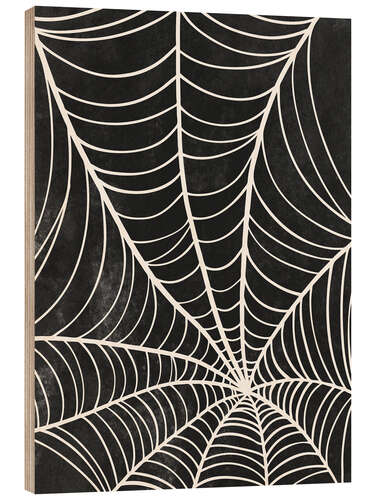 Stampa su legno Halloween spider web