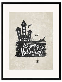 Framed art print Castle happy halloween
