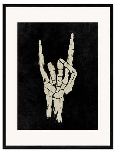 Framed art print Halloween skeleton