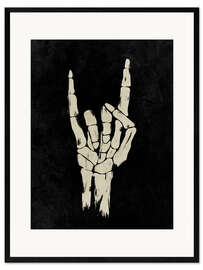 Framed art print Halloween skeleton