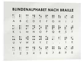 Acrylic print Braille alphabet for the blind