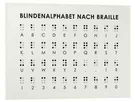 Foam board print Braille alphabet for the blind