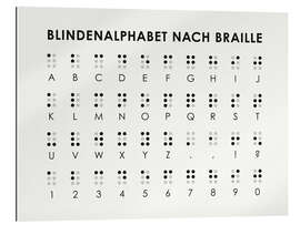 Galleriprint Braille alphabet for the blind