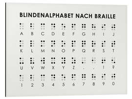 Magnettafel Blindenalphabet nach Braille