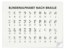 Sticker mural Braille alphabet for the blind