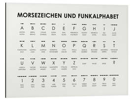 Magnettafel Morsezeichen und Funkalphabet (Deutsch und Englisch)