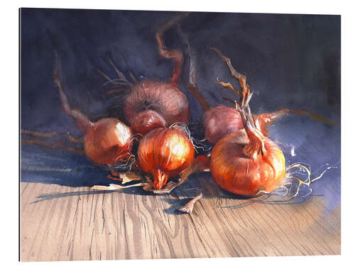 Tableau en plexi-alu Onion still life