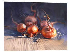 Tableau en plexi-alu Onion still life