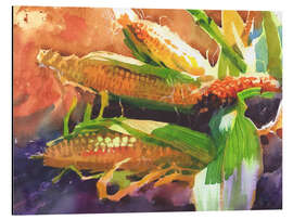 Aluminium print Corn still life