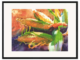Innrammet kunsttrykk Corn still life