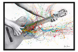 Gerahmter Kunstdruck Akustisches Gitarrensolo