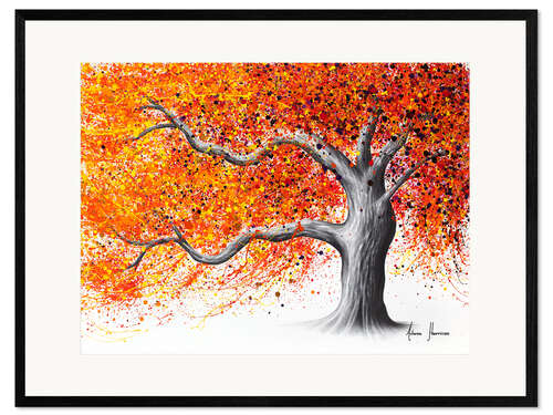 Ingelijste kunstdruk Right Summer Park Tree
