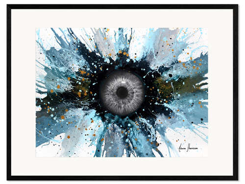 Impressão artística com moldura Abstract Universe, Moon in the eye