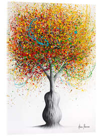 Acrylic print Rainbow Guitar Tree