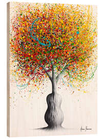 Tableau en bois Rainbow Guitar Tree