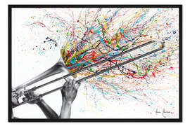 Gerahmter Kunstdruck Solo Posaune