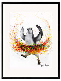 Ingelijste kunstdruk Penguin Ballet