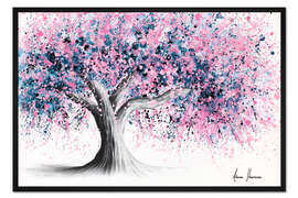 Gerahmter Kunstdruck Elektrischer Nachtbaum