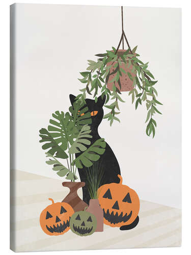 Canvastavla Halloween cat