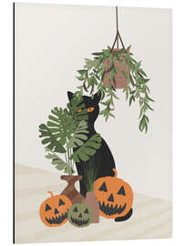 Magnettafel Halloween Katze