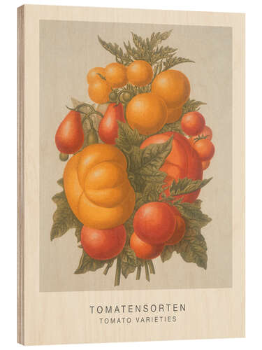 Wood print Tomato Varieties