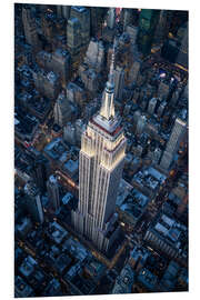 Tableau en PVC Empire State Building Aerial View