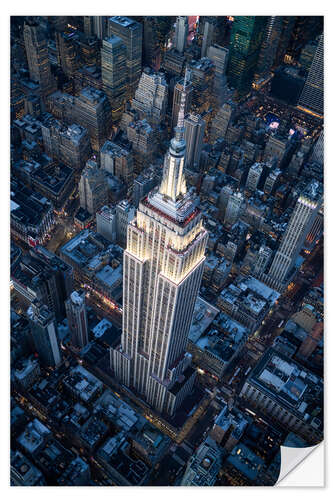 Naklejka na ścianę Empire State Building Aerial View