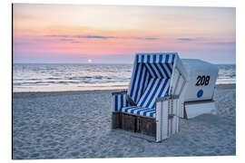 Alubild Entspannen im Strandkorb an der Nordsee