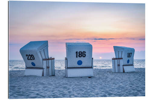 Gallery print Sunset on the North Sea coast