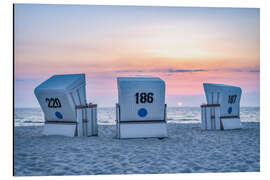 Magnettafel Sonnenuntergang an der Nordseeküste