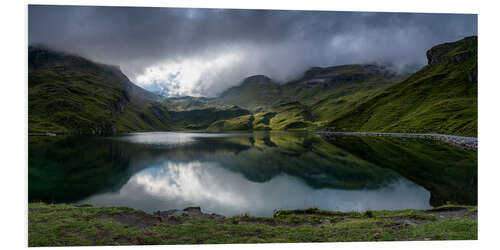 PVC-taulu Mountain lake in the Swiss Alps