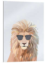 Gallery print Cool Lion with Sunglasses