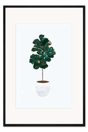 Gerahmter Kunstdruck Geigenblatt-Feige