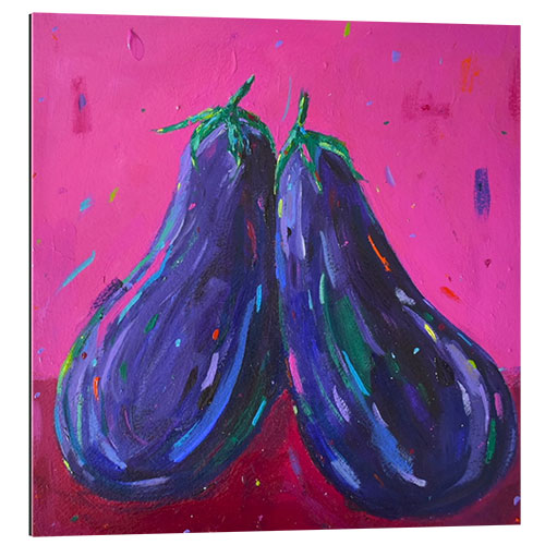 Gallery print Two Eggplants on Pink