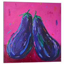 Galleriprint Two Eggplants on Pink