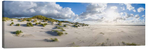 Canvas print At the beach in the sunshine, Panorama