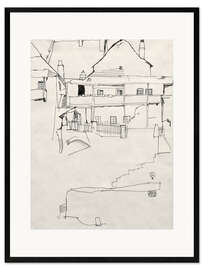 Impression artistique encadrée House with a shingle roof