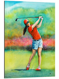 Obraz na aluminium The Female Golfer