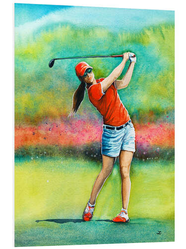 Foam board print The Female Golfer